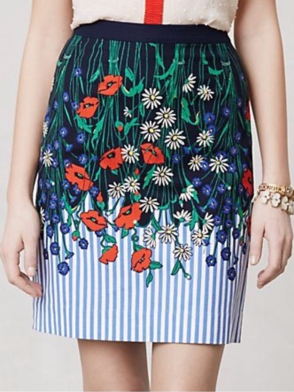 NWOT • Anthropologie | Postmark • Vertical Garden Skirt •
